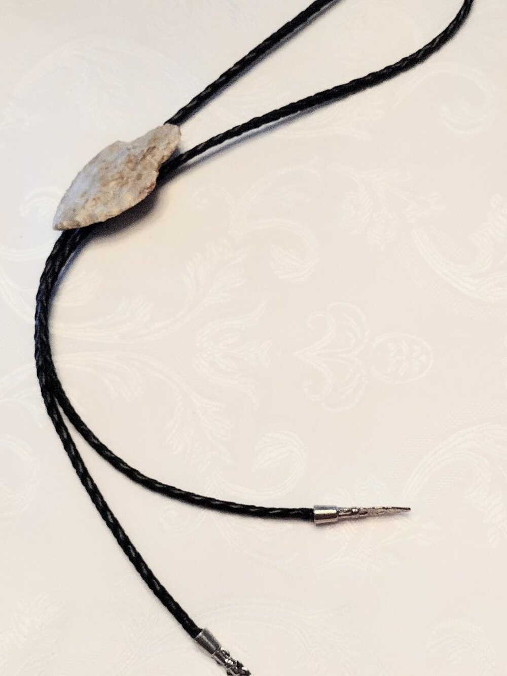 Unisex Vintage 1970's Natural Flint Bolo Tie